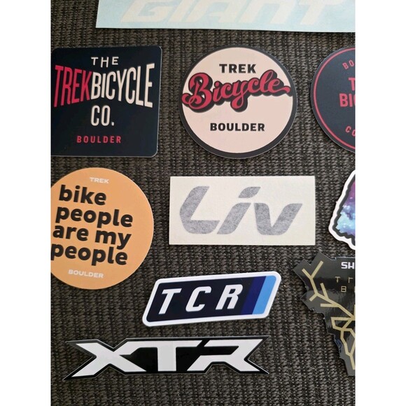 10x Biking Cycling Outdoor Stickers Mixed Lot Liv Shimano XTR Trek Boulder Giant - Picture 3 of 6